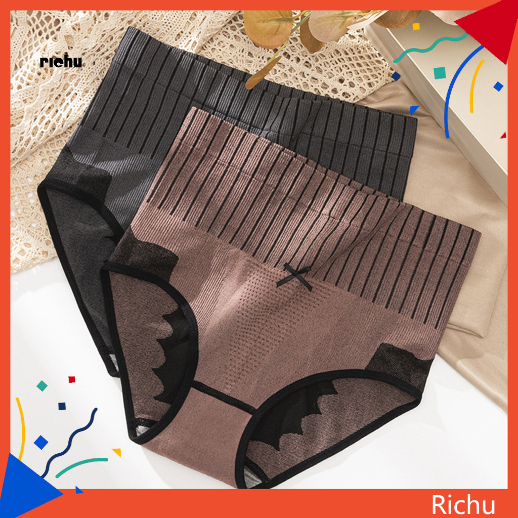 Richu * Lady Calcinha Contraste Cor Pequeno Arco Cintura Alta Apertada  Mulheres Cuecas Para O Uso Diário | Shopee Brasil