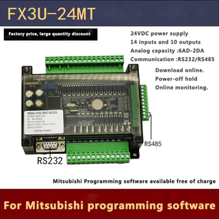 FX3U-24MT/24MR/14MT/14MR/30MT/30MR/32MT/32MR/48MT/48MR Placa De Controle industrial Clp Simples É Compatível Com O Contorno Programável Mitsubishi