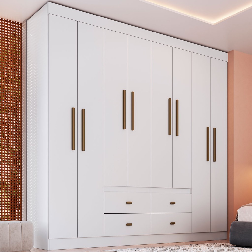 Guarda-Roupa Casal Dallas 8 Portas 4 Gavetas