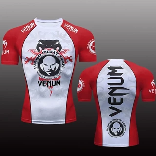 Novo (VENUM) Camiseta De Moda Masculina Treinamento De Boxe Ginásio Manga Curta Impressão Top Venda A Quente Quick Dry S-5XL Esportiva Confortável E Respirável