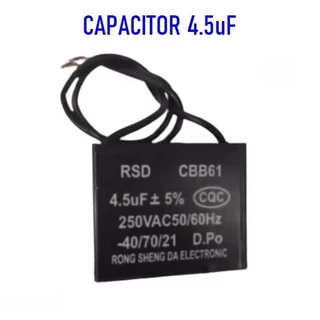 Capacitor Quadrado Cbb61 - 4.5uf 250vac 50/60hz Para Ventilador