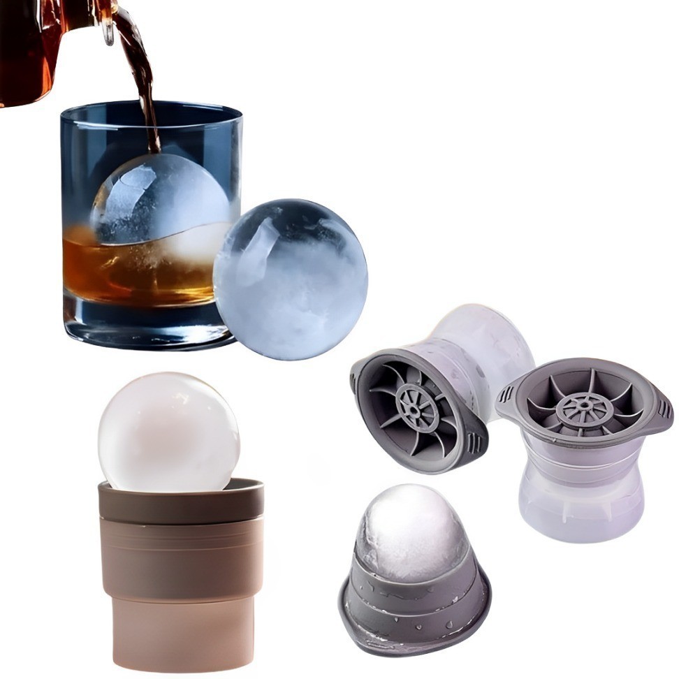 Gelo Forma De Gelo Bola Esfera Para Sua Casa Nova Silicone Grande Redonda Bar Whisky Molde Ice Ball