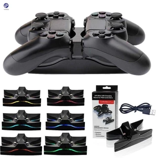 Suporte De Carregamento Da Estação Duplo LED Dock 4 Controlador Para PS4 PlaystationPS4 PlaystationDual Charger Station , Stand DockLED , Porta , 4 ControllerAccessories