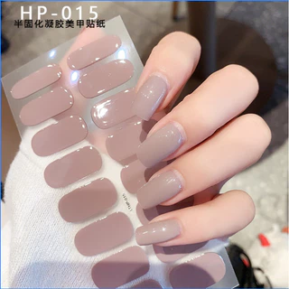 Adesivos De Unhas Em gel UV , Novos Semicurvados , Totalmente Impermeáveis E De Longa Duração Estilo Creme (Requer Lâmpada Ultravioleta) HP01-20