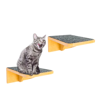 Kit Prateleira Para Gatos Tamanho M 2peças com Carpete