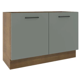 Balcão de Pia Cozinha 2 Portas Rustic/Cinza Agata Madesa em Oferta na Shopee