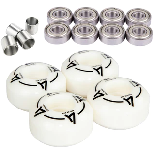 Kit Roda Skate Arte de Rua Profissional Street 53mm + Rolamento Abec 7 E Espaçador