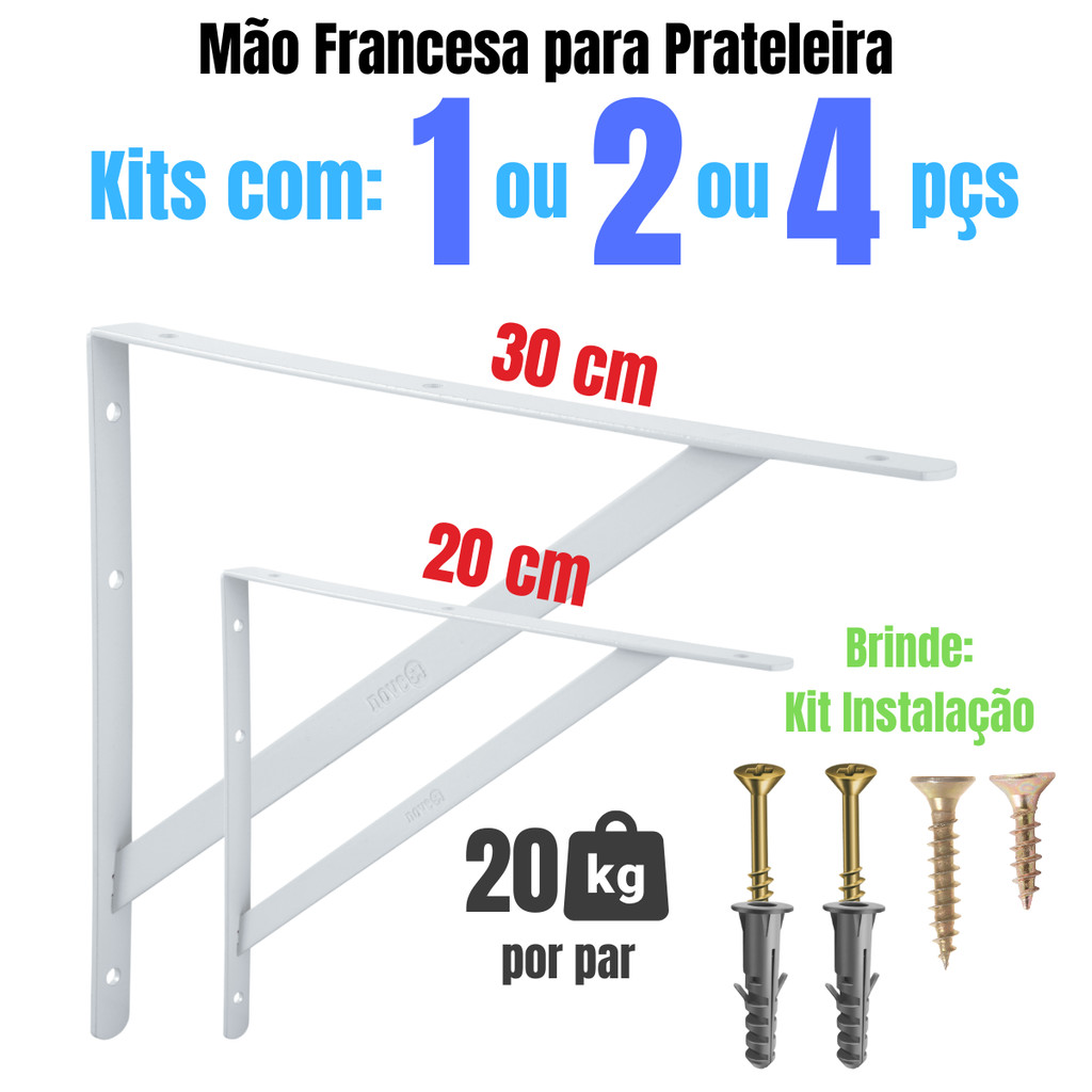 Mão Francesa para Prateleira (branca) | Shopee Brasil