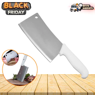 Cutelo Profissional para Carnes, Aves, Ossos e Peixes - Lâmina de Aço Inox de Açougueiro - 27,5 cm