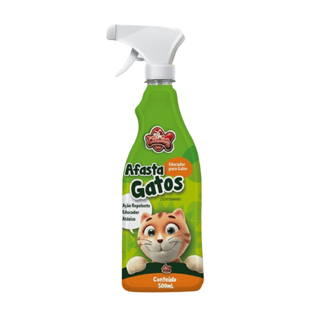 Educador Afasta Gatos Repelente de Gato 500ml em Spray Espanta CatDog ...