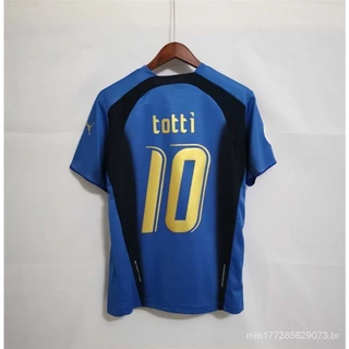 Camisa da Time 2006 Italiano Personalizado Alta Qualidade Casa Retro FootballTOTTI PIRLO CANNAVARO portert OWE1