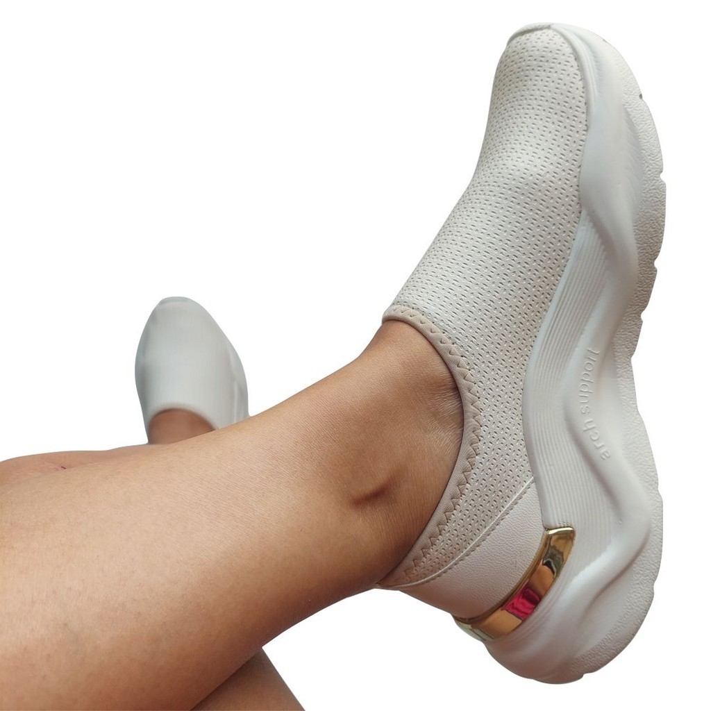 Tênis Slip On Fascite Plantar Feminino Anabela Piccadilly