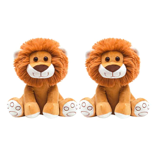 2 Pelucias Para Bebê Meu Leaozinho Caramelo Antialergico 25cm - Buba