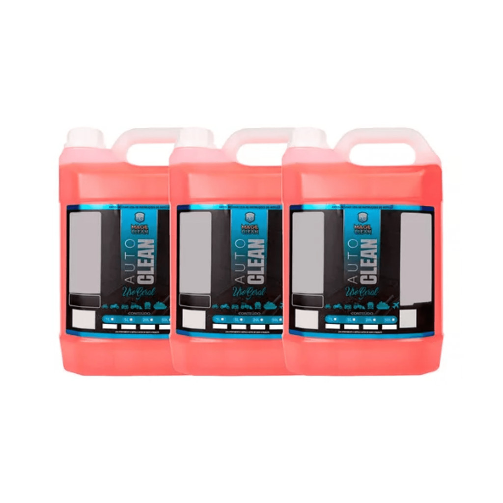 KIT 3UN - AUTO CLEAN - MAGIL CLEAN - 5L | Shopee Brasil