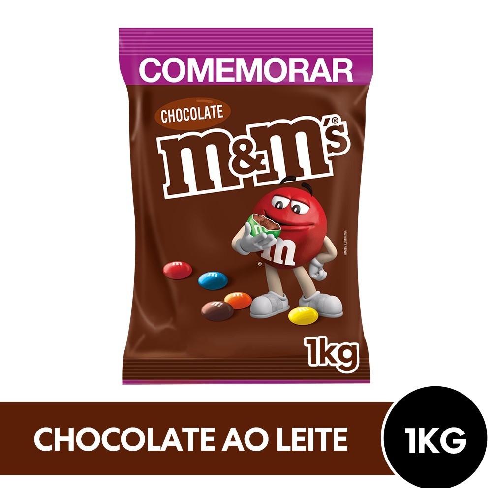Confeito M&M's Chocolate ao Leite 1Kg | Shopee Brasil