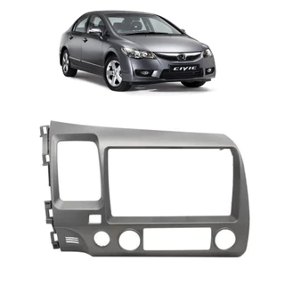 MOLDURA 9 POLEGADAS HONDA CIVIC 2007 A 2011 CINZA