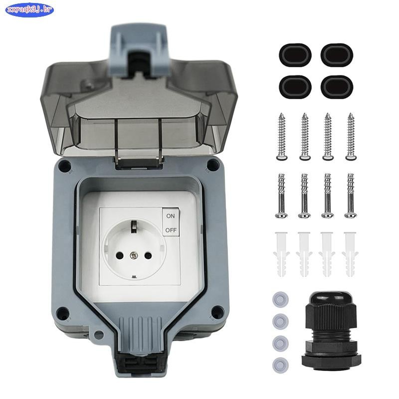 Tomada Externa À Prova D'água De 1 Via IP66 Com Luz Indicadora De ...