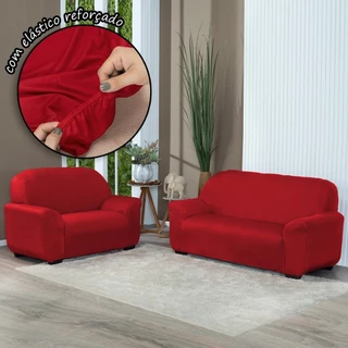 Kit Capa De Sofá Lisa 2 E 3 Lugares Envio Rapido