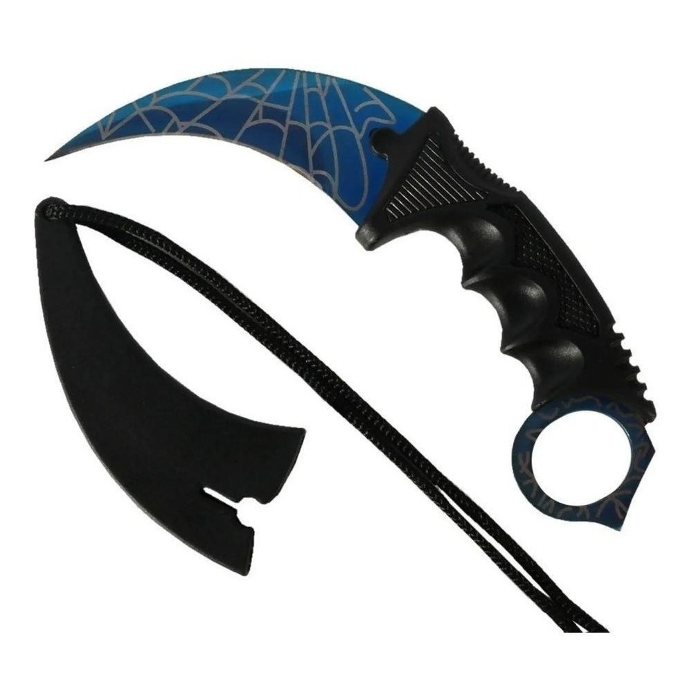 Karambit Faca Tatica Cs Go Multi Color Fade Real Fulltang - Desconto no ...