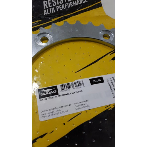 Coroa 36 Dentes XLX 250 / 350 / NX 350 Sahara P520 - Durag