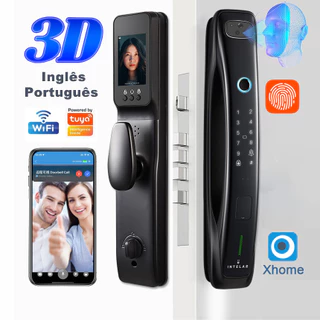 Intelar X3 Fechadura Digital Com Reconhecimento 3d Facial App Tuya