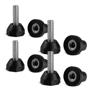Kit 04 Pés Niveladores 1/4 com Bucha