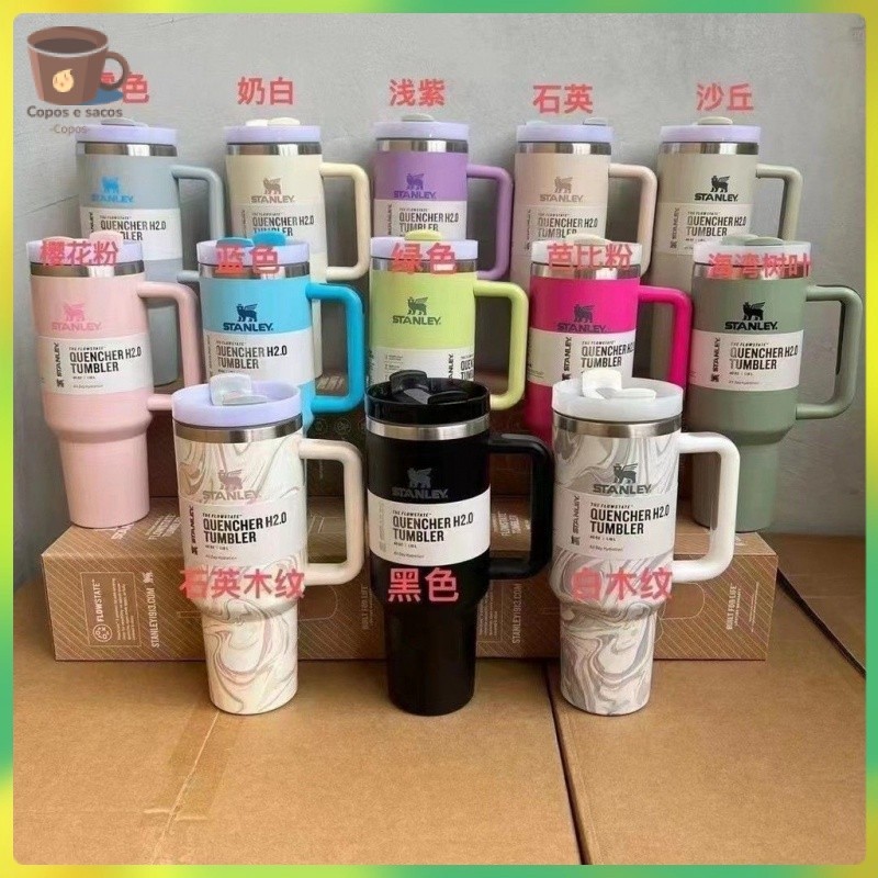>> Copo de isolamento STANLEY Big Stanley canudos Canudos de aço inoxidável Caneca de isolamento veicular de grande capacidade
