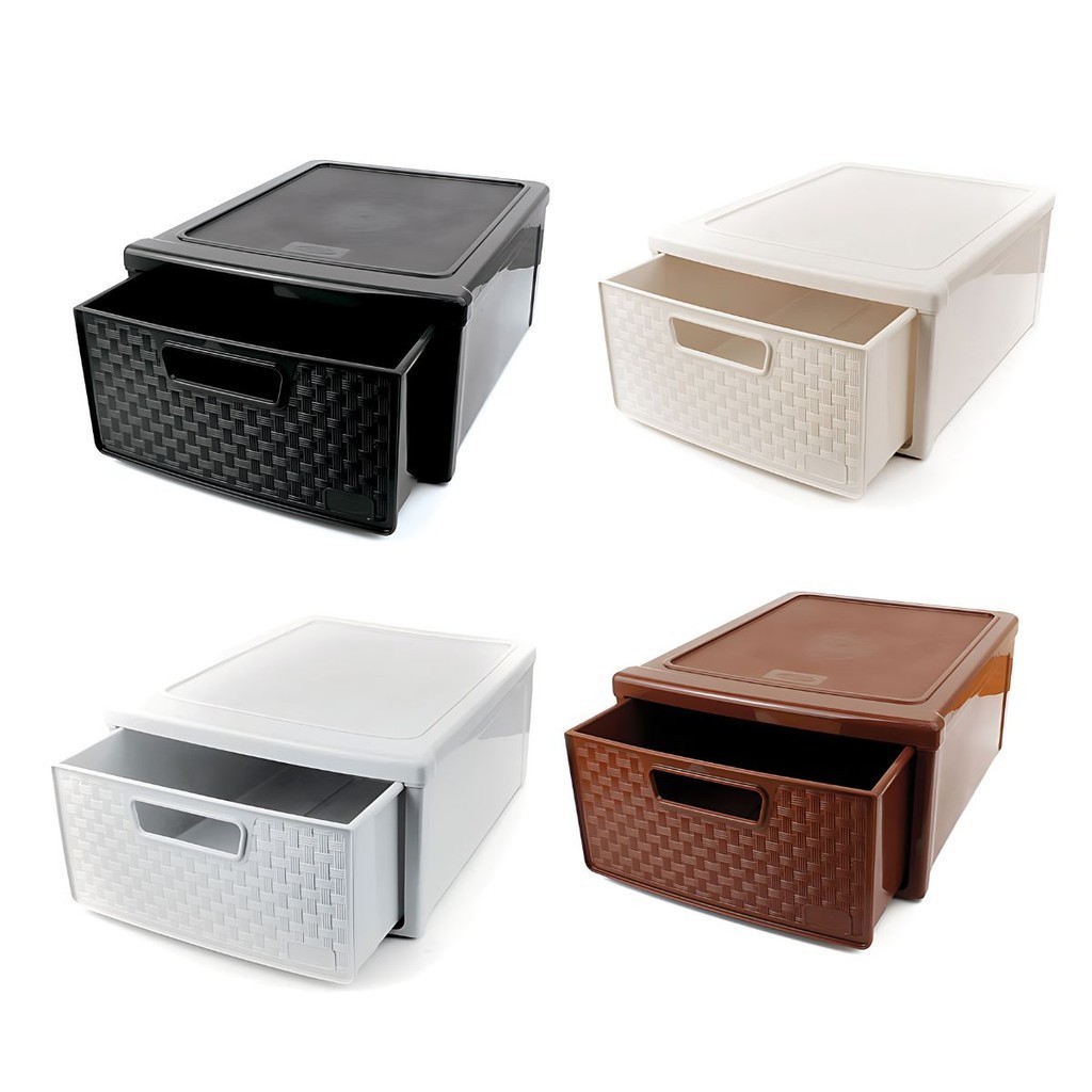 Gaveteiro Organizador Modular Rattan Multiuso 7,9 L | Shopee Brasil