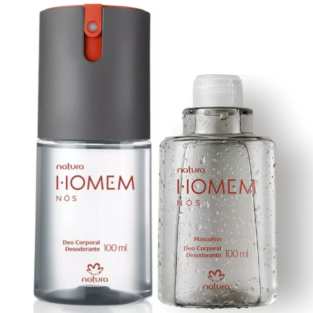 KIT Natura Homem Nós Desodorante Spray Corporal Masculino + Refil 100mL ...