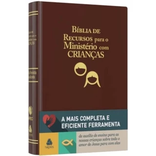 Bíblia de recursos para o ministério com crianças | APEC | Luxo PU marrom em Oferta na Shopee