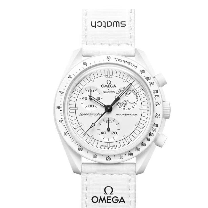 2024 Relógio Lunar Masculino Com Caixa Cronógrafo Quartzo Todos Os Relógios Esportivos Multicolor Nylon Luxo 42mm