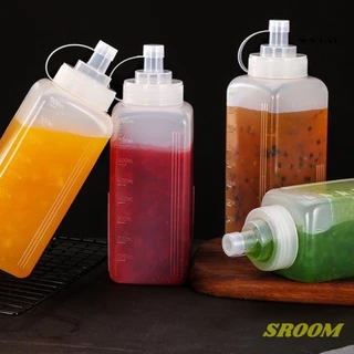 300ml/500ml/800ml/1000ml Molho de salada de tomate Garrafa de tempero pontiaguda de plástico Garrafa de tempero de mesa espremida Suprimentos de cozinha multifuncionais S