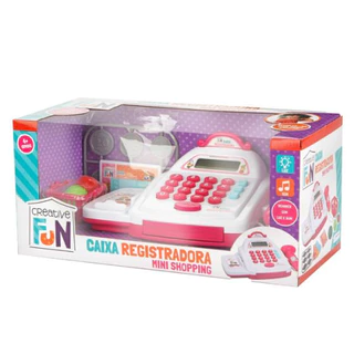 Caixa Registradora Mini Shopping Creative Fun Rosa Multikids - BR1182 em Oferta na Shopee