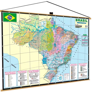 Banner Mapa Do Brasil Hidrográfico Bacias Geográfico Escolar