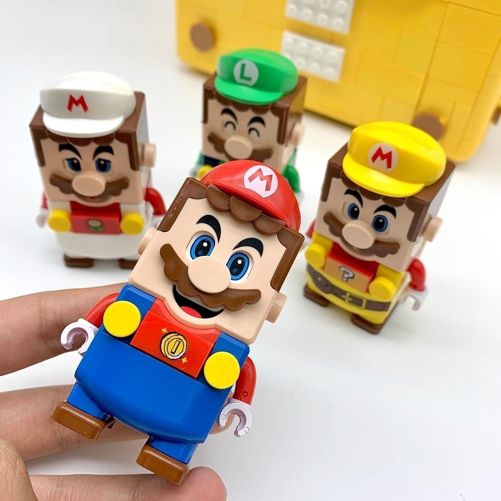 Super Mario Set Puzzle Modelo de Entrada Minifigure Brinquedos Infantis