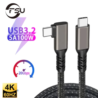 FSU 1m 2m 3m 5m USB C 3.2 Gen Tipo 5A 100W PD Cabo De Carregamento Rápido 20Gbps 4K @ 60HZ Dados De Link De Vídeo VR Para Macbook Pro Portátil