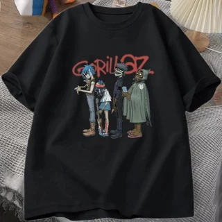 Camisetas Gorillaz PUNK Rock Camisa Anos 90 Blusa Vintage Banda Musical