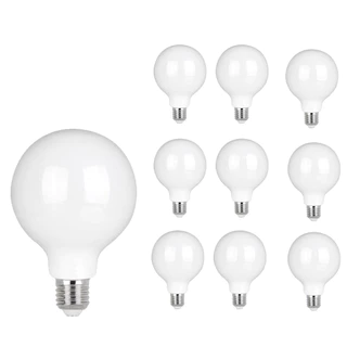 Kit 10 lampada luz led filamento leitosa G95 ambar bivolt