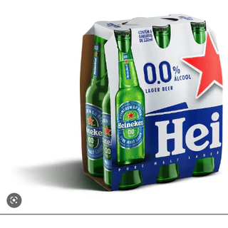Cerveja Heineken Long Neck Zero 330ml (6 unidades)