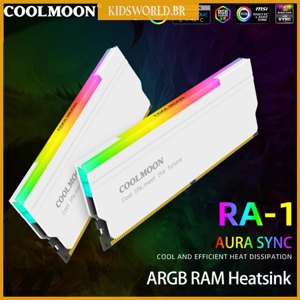 5V-3PIN ARGB RAM Dissipador De Calor DDR4 DDR3 De Memória Para Computador Desktop
