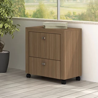 Gaveteiro Arquivo com Rodízios 2 Gavetas Me4112 Amendoa - Tecno Mobili