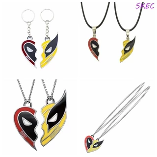 Pingente De Correspondência De Cartoon SKEC , Filmes De Liga , Marvel Superhero Funny Deadpool & Wolverine Metal Keychain Girls/Boys Bag Gifts