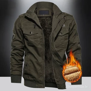 GUOJH Jaqueta de inverno plus size masculina blusa fria