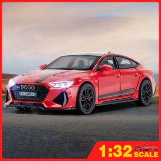 KLT 1 : 32 Audi RS7 Sportback Metal Alloy Toys Car Modelo Veículo Diecast Para Meninos Simulação De Som Efeito Luz Hobbies Coleção De
