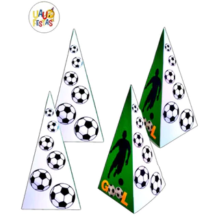 10x Caixinhas Pirâmide - Futebol