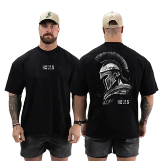 Camiseta Oversized Spartano Musculação Grande Algodão Streetwear Treino Academia