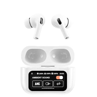 2024 Novo A9 Pro Touch Screen ANC Fones De Ouvido Sem Fio TWS Ruído Cancelando O Earbud Bluetoth 5.3 Longa Duração Da Bateria Qualidade De Tom HiFi