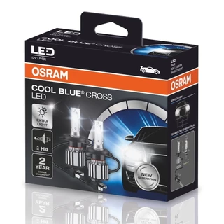 Par Lâmpada Osram Led Cool Blue Cross H4 6000K Super Branca