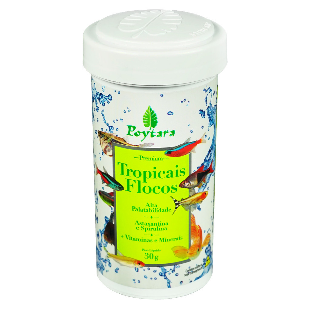 RACAO POYTARA TROPICAIS FLOCOS DIA-A-DIA 30G