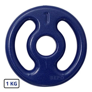 Anilha Emborrachada Fitness 1 Kg Azul
